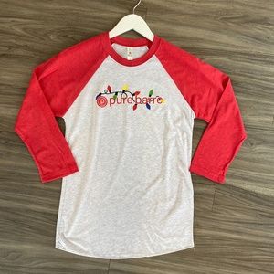 Pure Barre Christmas Lights Baseball Tee